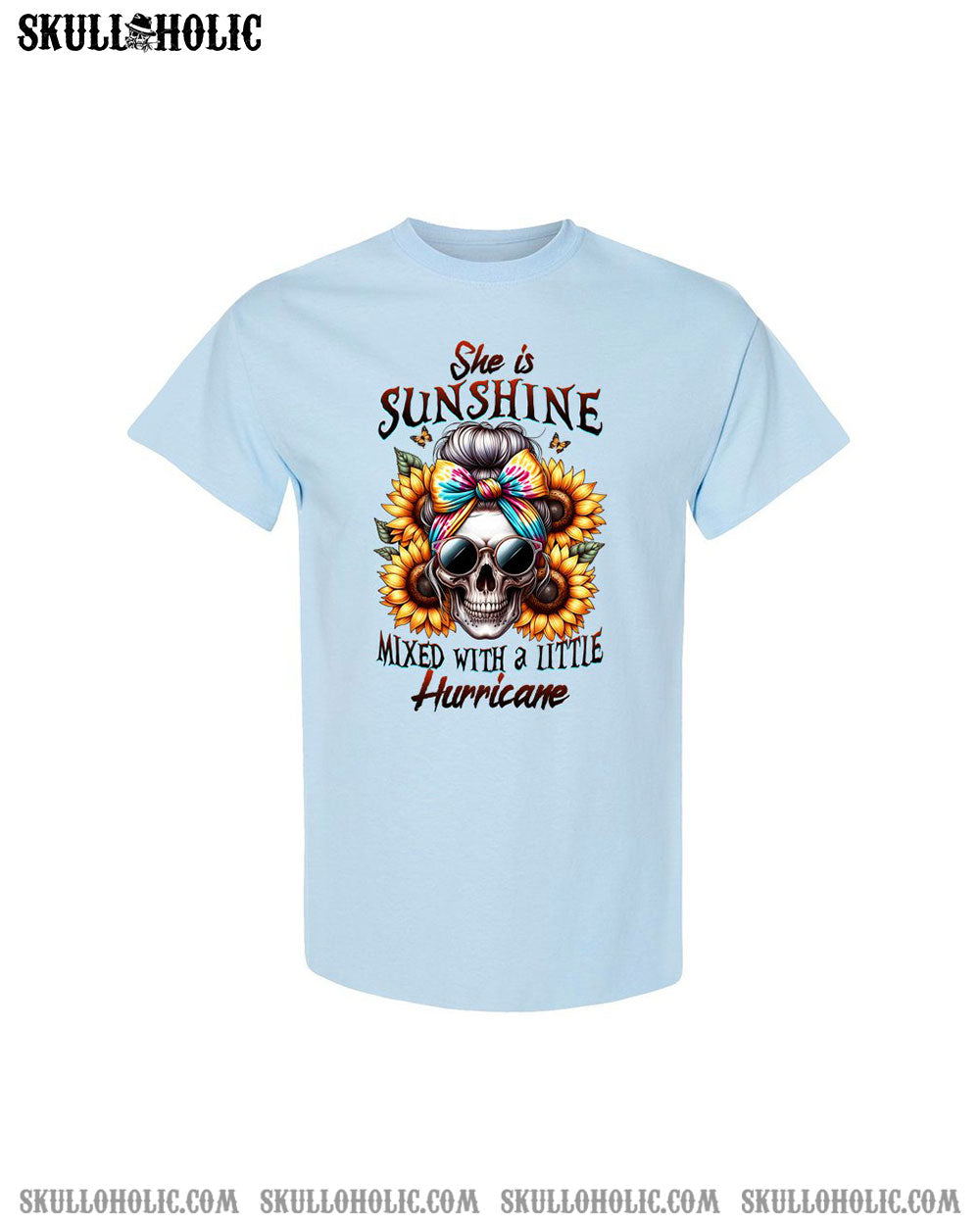 SHE IS SUNSHINE SKULL TIE DYE COTTON SHIRT - TLTW0711235