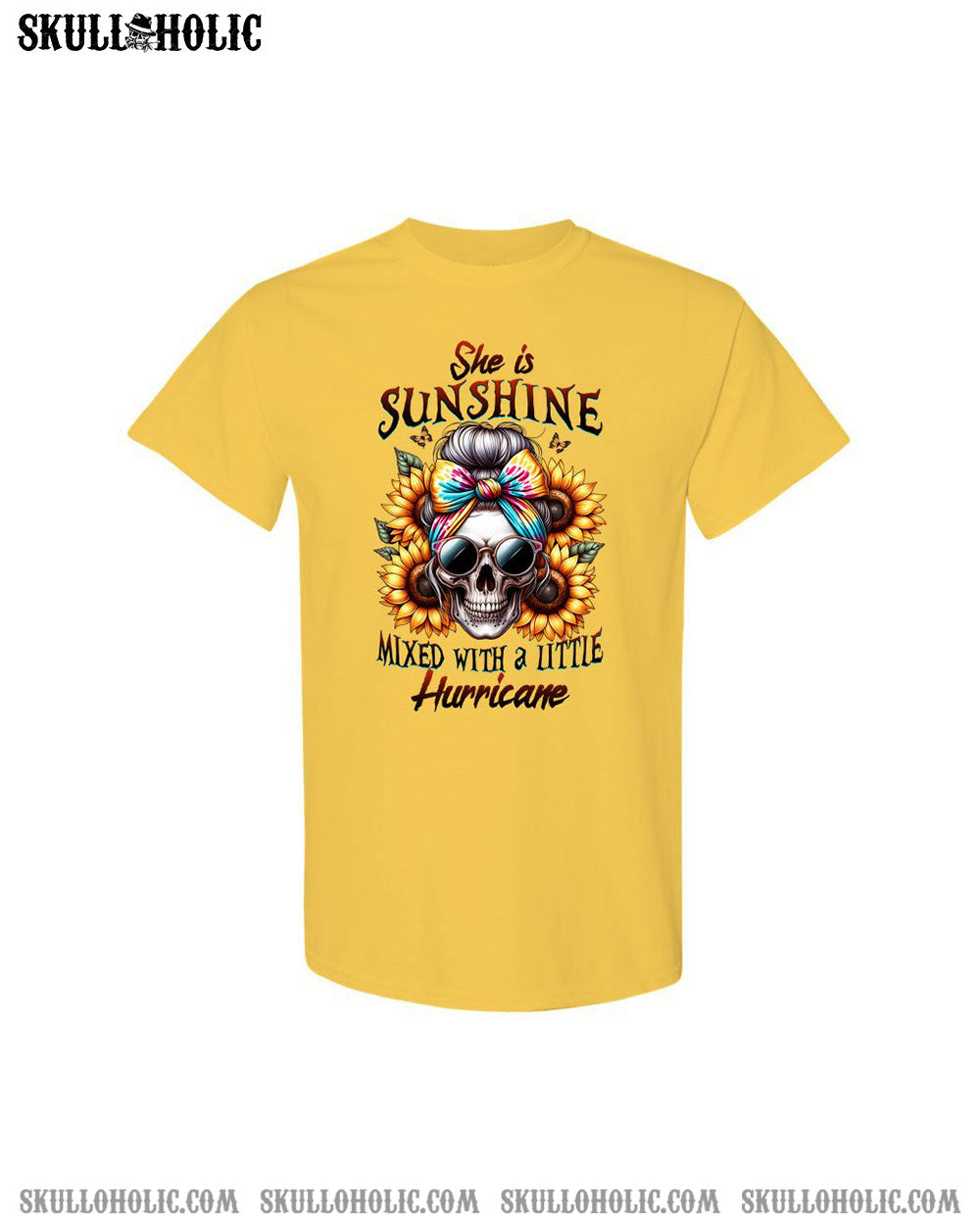 SHE IS SUNSHINE SKULL TIE DYE COTTON SHIRT - TLTW0711235