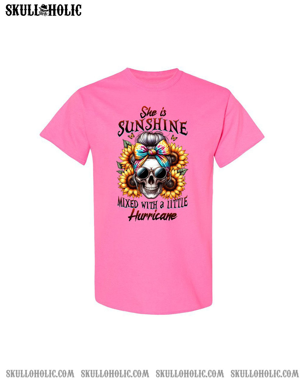 SHE IS SUNSHINE SKULL TIE DYE COTTON SHIRT - TLTW0711235