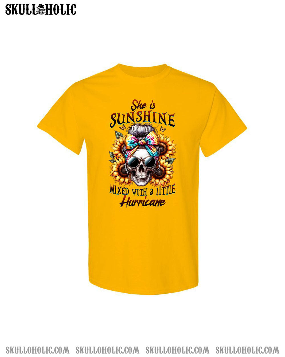 SHE IS SUNSHINE SKULL TIE DYE COTTON SHIRT - TLTW0711235