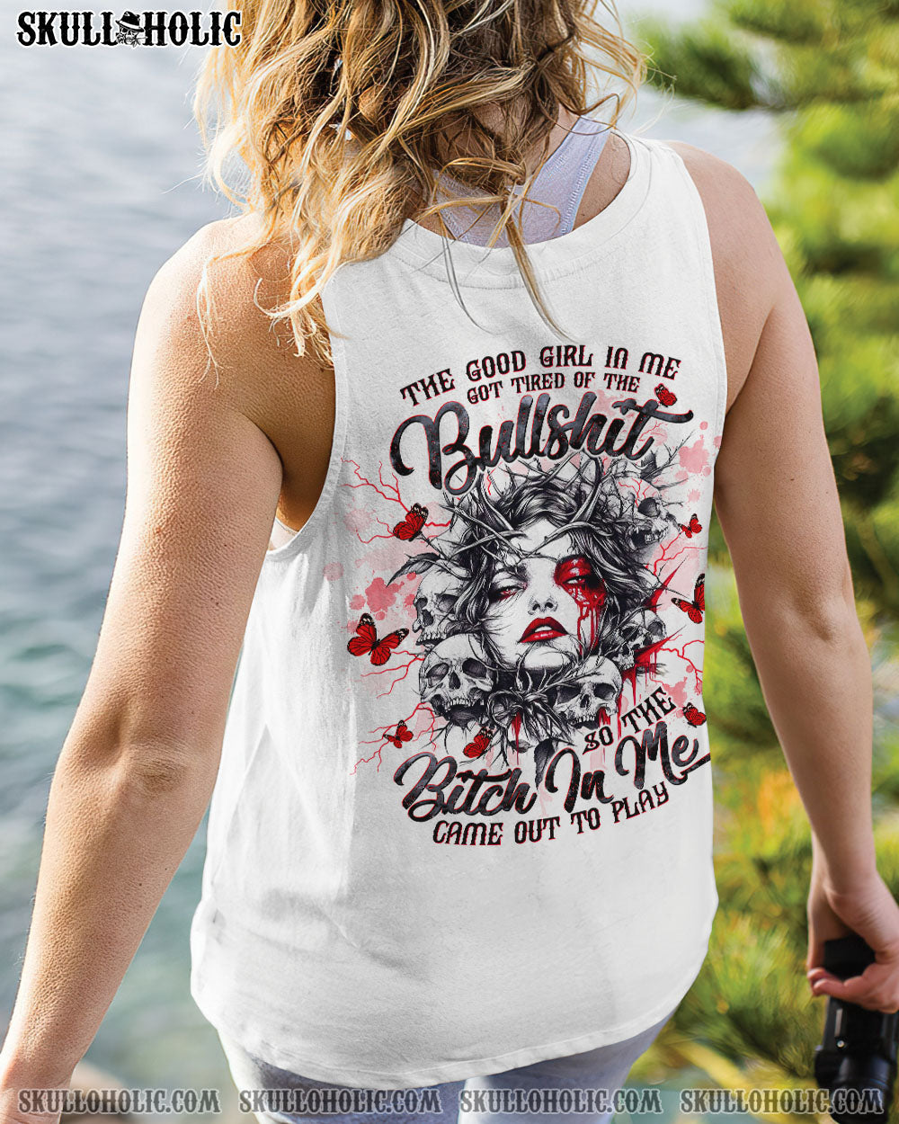 THE GOOD GIRL IN ME SKULL LADY ALL OVER PRINT  - TLTW1611241