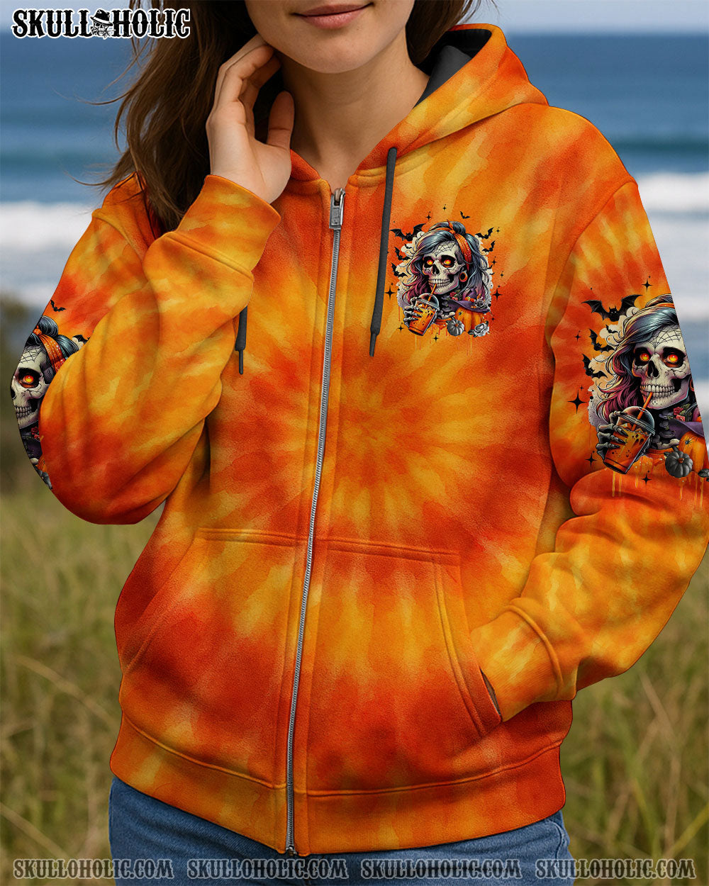 MOMBIE SKULL LADY HALLOWEEN ALL OVER PRINT - TLTW2406251