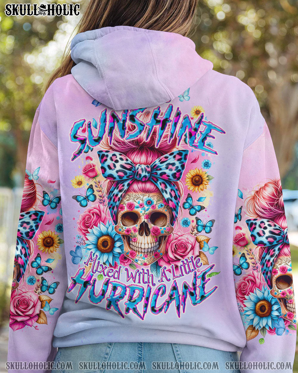 SHE IS SUNSHINE MESSY BUN ALL OVER PRINT - TYQY3011232