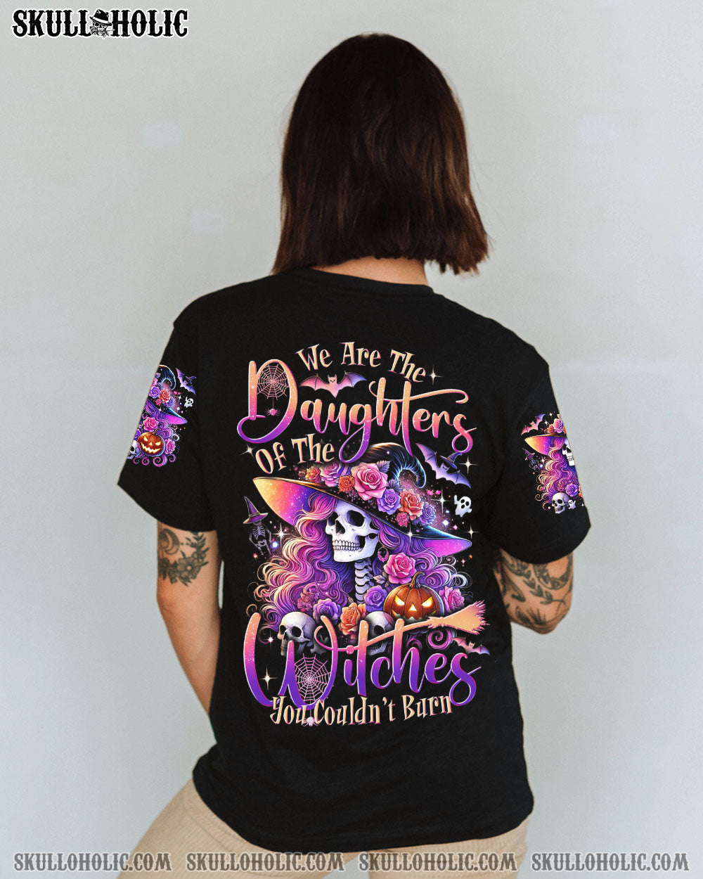 WE ARE THE DAUGHTERS OF THE WITCHES SKULL HALLOWEEN ALL OVER PRINT - TYTD2008242