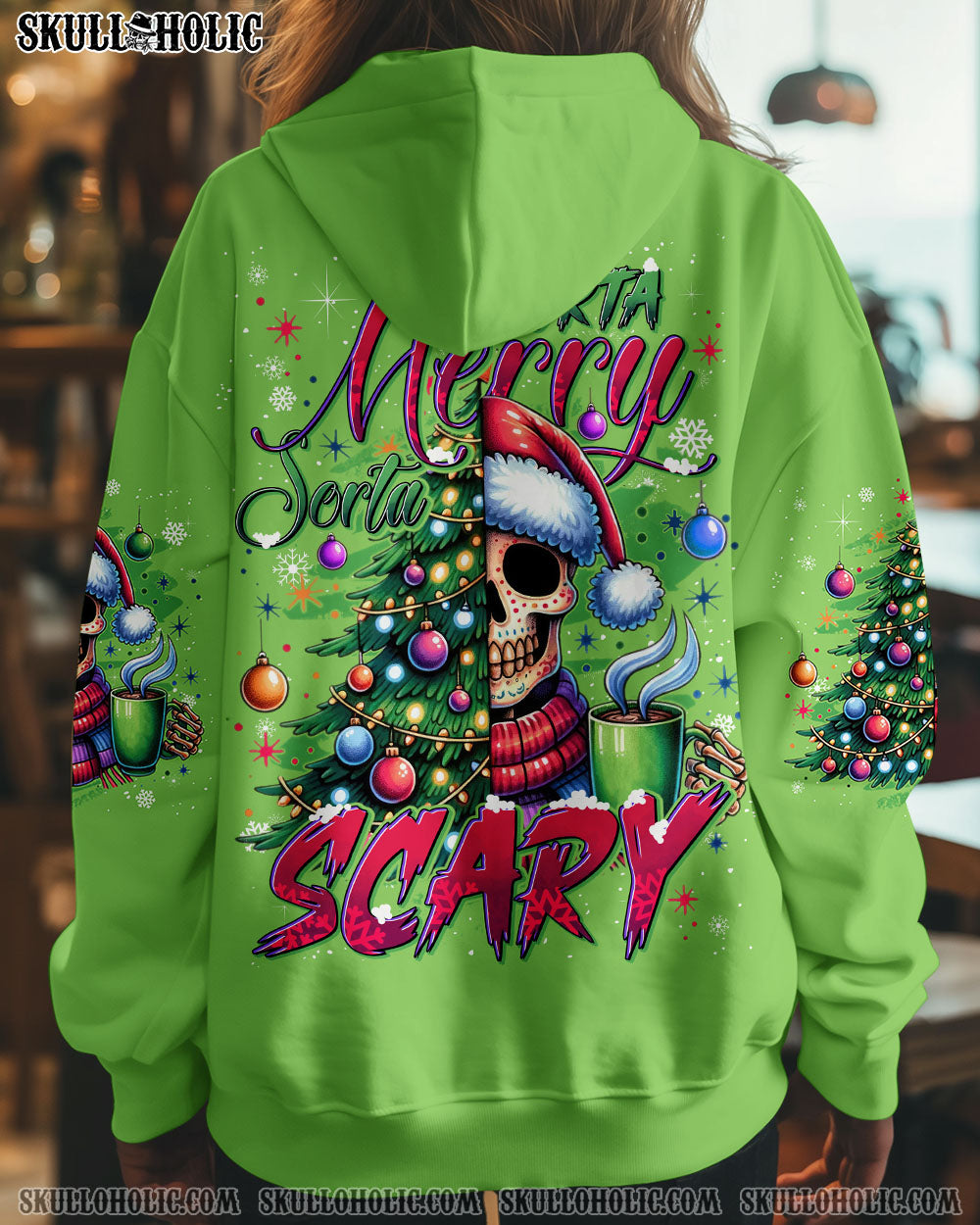 SORTA MERRY SORTA SCARY SKULL CHRISTMAS ALL OVER PRINT - TYTD3110244