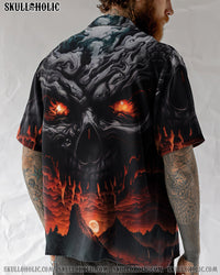 SKULL FIRE HAWAIIAN SHIRT - YHDU3005234