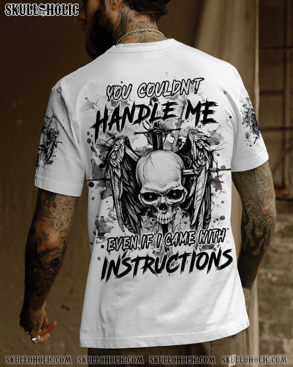 YOU COULDN'T HANDLE ME SKULL ALL OVER PRINT - YHHN3112241