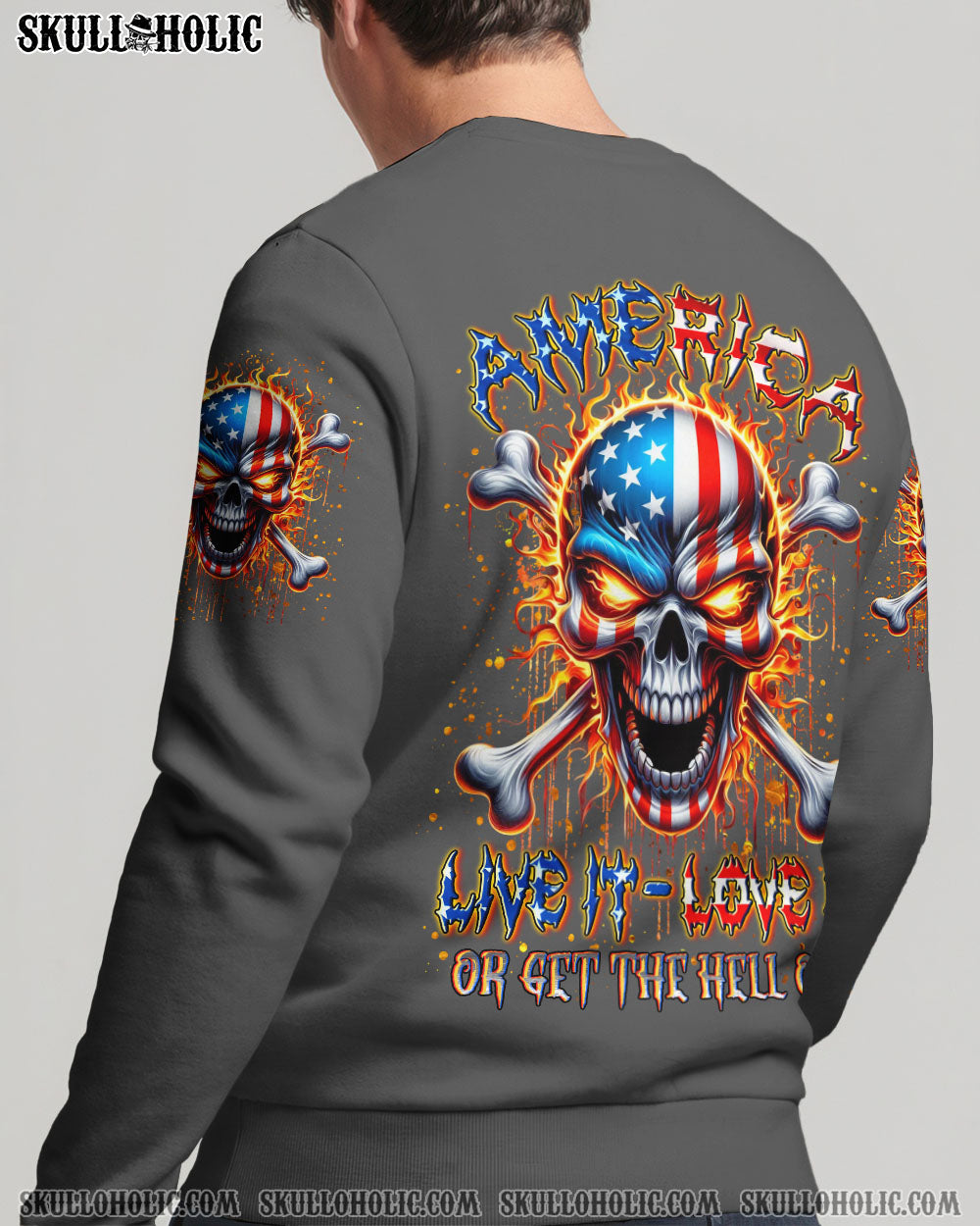 AMERICA LIVE IT LOVE IT OR GET THE HELL OUT ALL OVER PRINT - YHLN0910253