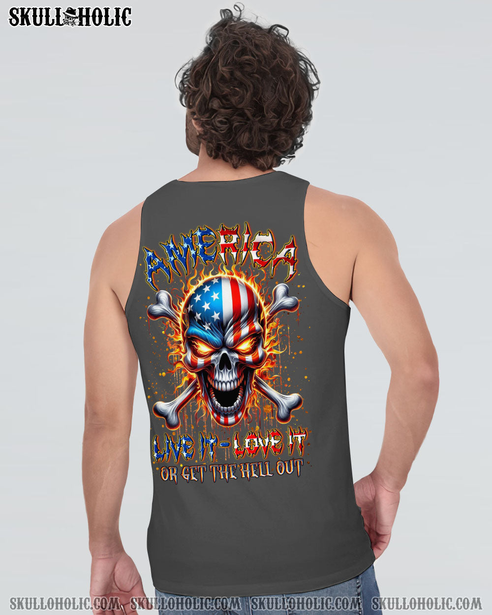 AMERICA LIVE IT LOVE IT OR GET THE HELL OUT ALL OVER PRINT - YHLN0910253