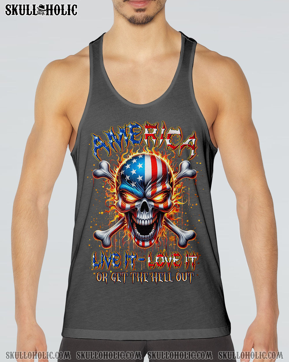 AMERICA LIVE IT LOVE IT OR GET THE HELL OUT ALL OVER PRINT - YHLN0910253