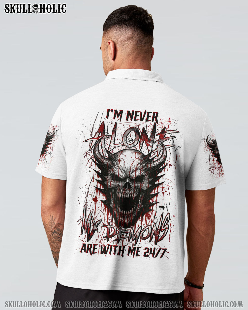 I'M NEVER ALONE SKULL DEMON ALL OVER PRINT - YHLN1605251