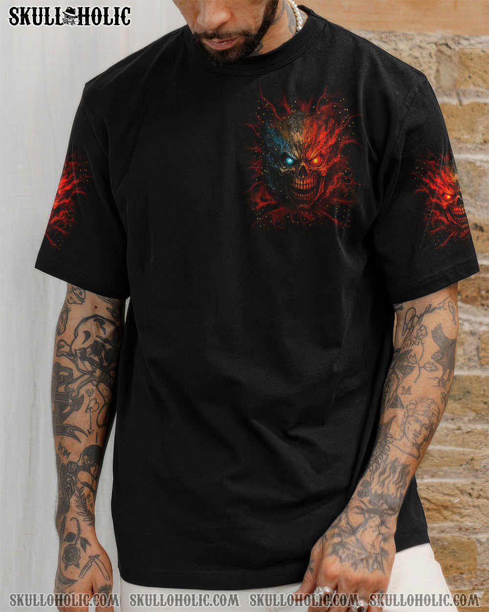 YOUR DEMONS HIDE UNDER YOUR BED SKULL ALL OVER PRINT - YHLN2508252
