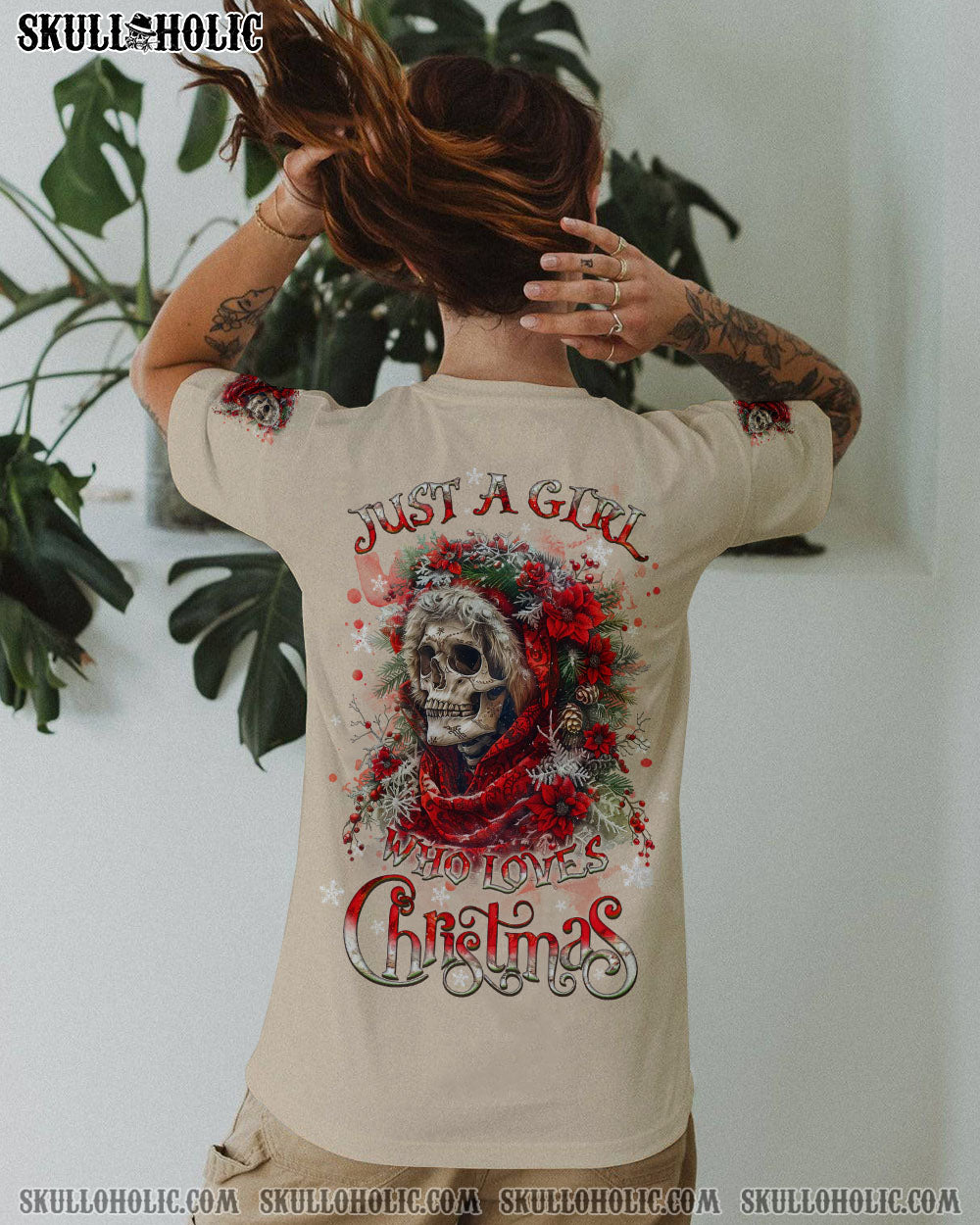 JUST A GIRL WHO LOVES CHRISTMAS ALL OVER PRINT - YHLT1710242