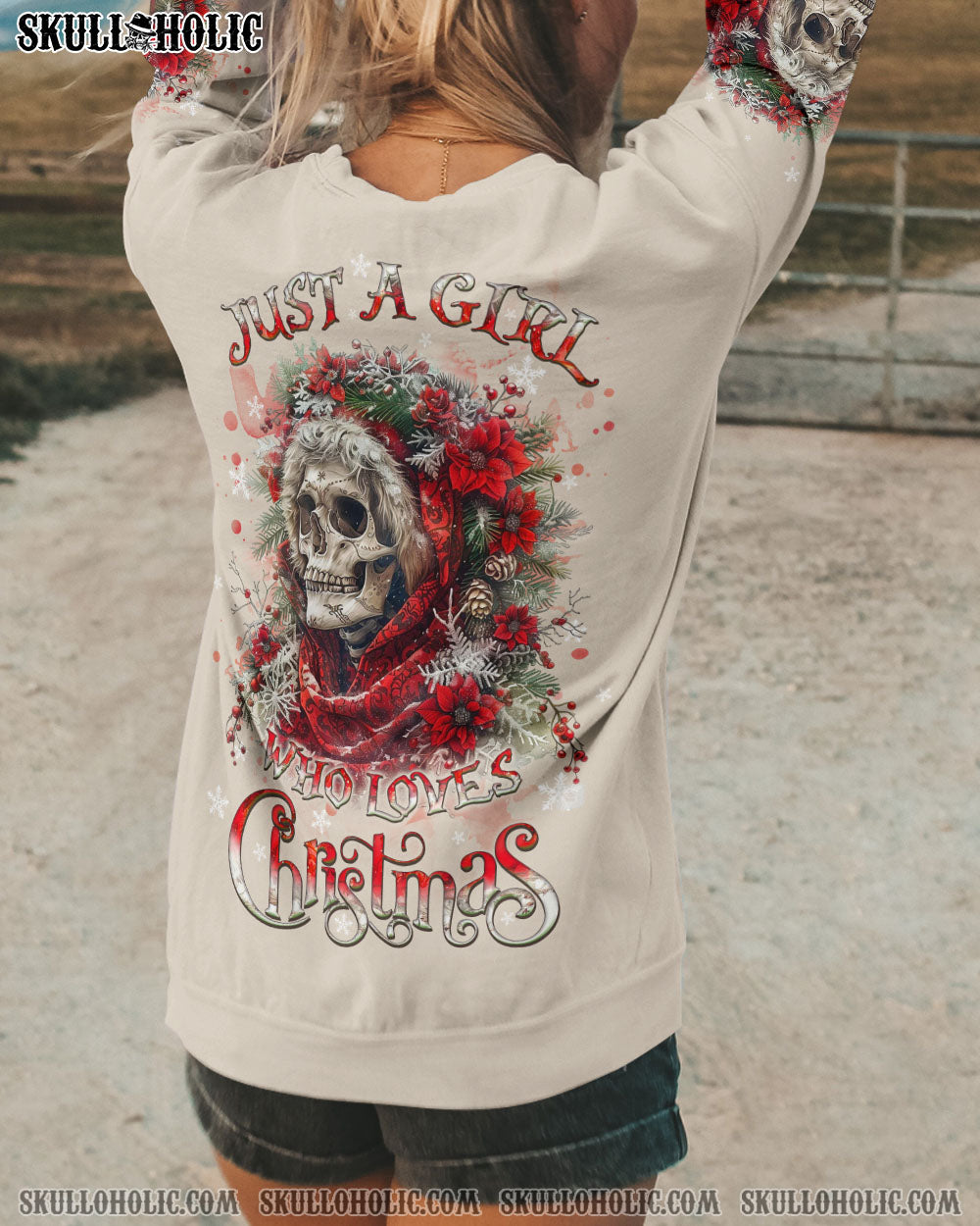 JUST A GIRL WHO LOVES CHRISTMAS ALL OVER PRINT - YHLT1710242