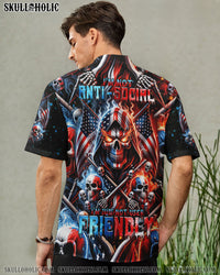 I'M NOT ANTI-SOCIAL MAD SKULL BASEBALL JERSEY - TLNT2711235