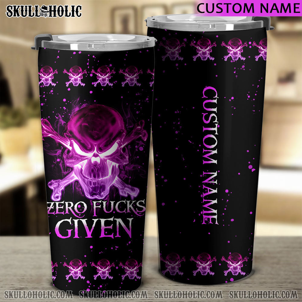 PERSONALIZED ZERO FCKS GIVEN TUMBLER - YHHN2907221