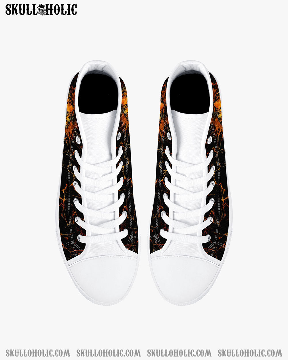 REAPER SKULL FIRE HIGH TOP CANVAS SHOES - YHTG1708222