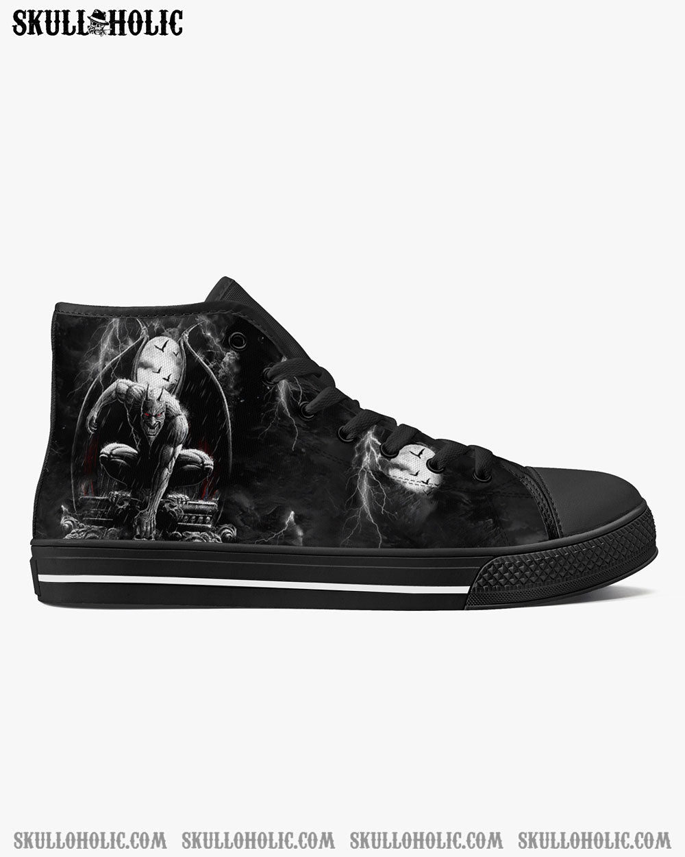 ONE DAY DEMONS SKULL HIGH TOP CANVAS SHOES - TLNX1504224