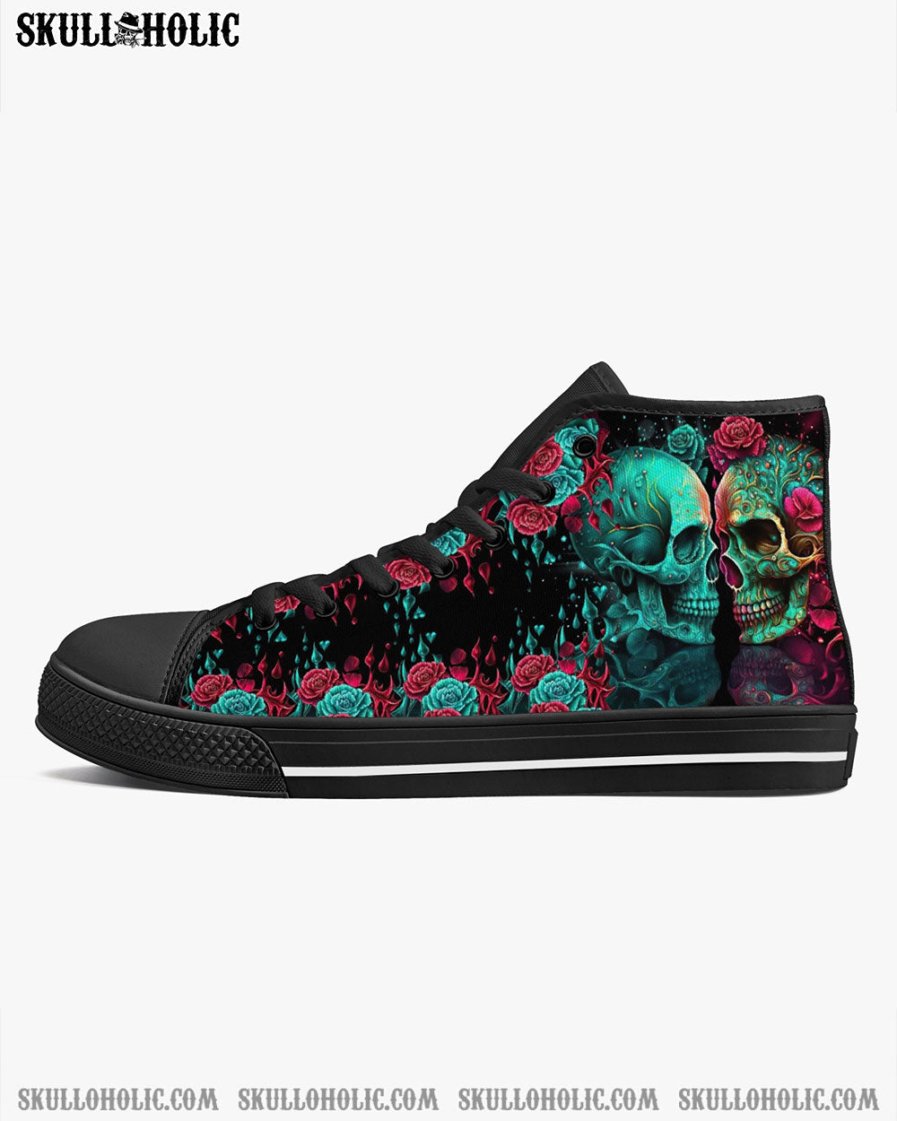 DON'T TRY TO FIGURE ME OUT SKULL HIGH TOP CANVAS SHOES - TLTR0604234