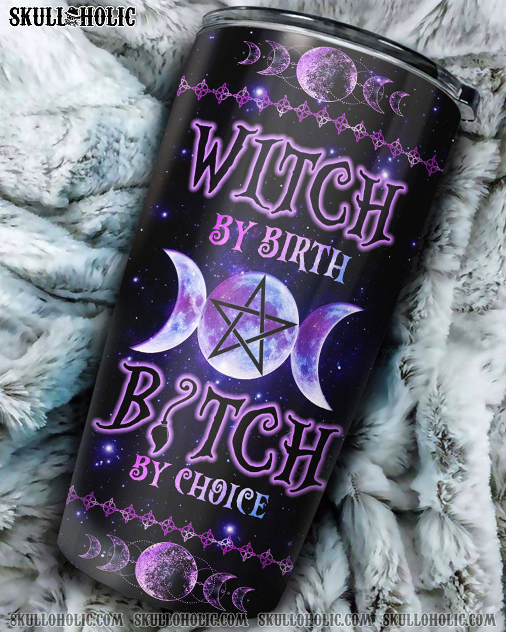 PERSONALIZED WITCH BY BIRTH B BY CHOICE MESSY BUN TUMBLER - TLTW1608224