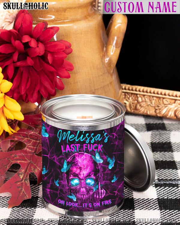 PERSONALIZED NAME LAST F SKULL CANDLE PAINT CAN - YHHN1312225