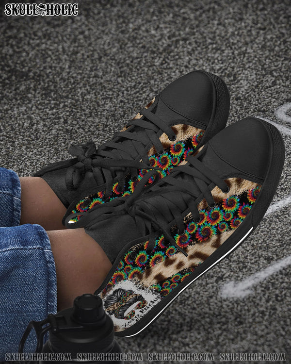 ZERO F GIVEN LEOPARD SUNFLOWER HIGH TOP CANVAS SHOES - TLNZ2704222