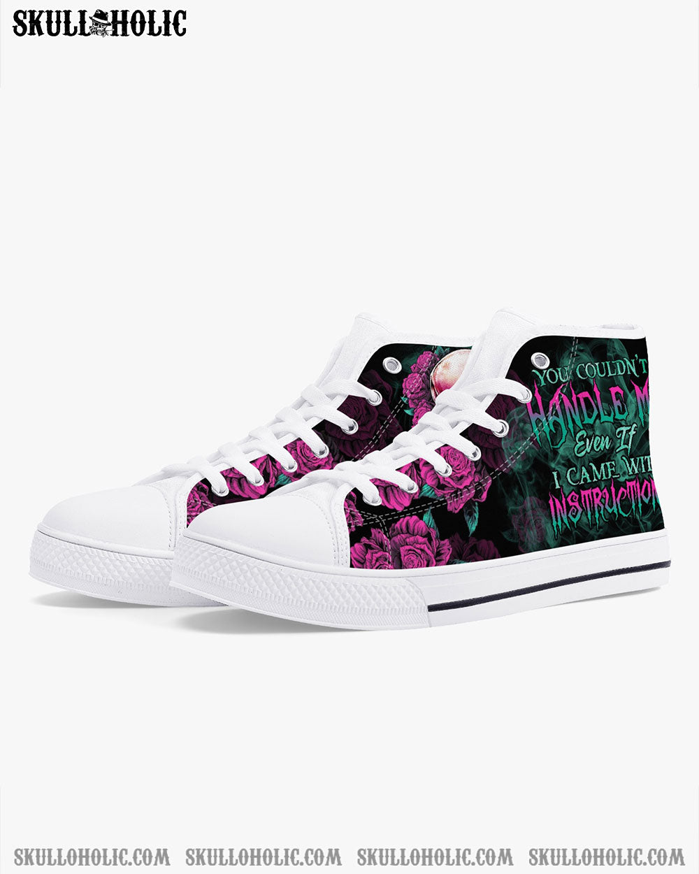 YOU COULDN'T HANDLE ME SKULL G HIGH TOP CANVAS SHOES - TLTR1412222