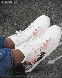ONE LOVED MAMA FLOWER SKULL HIGH TOP CANVAS SHOES - TLNO1804222