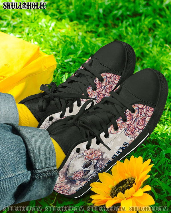 SKULL FLOWER FRESH OUT OF F HIGH TOP CANVAS SHOES - TLTY2910213