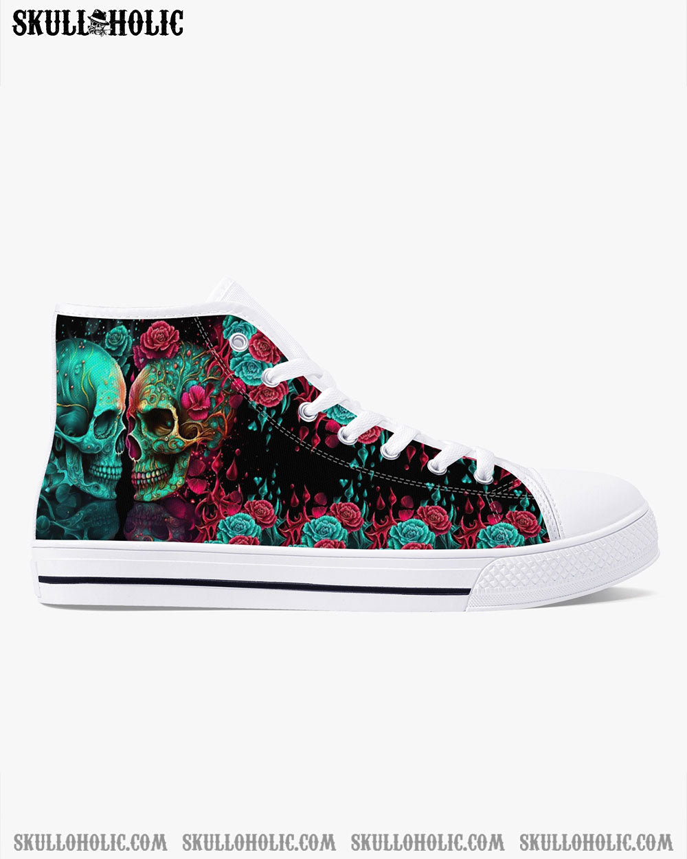 DON'T TRY TO FIGURE ME OUT SKULL HIGH TOP CANVAS SHOES - TLTR0604234