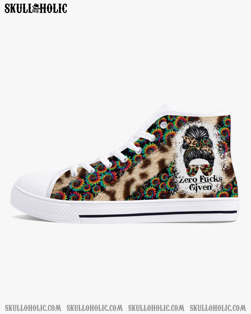 ZERO F GIVEN LEOPARD SUNFLOWER HIGH TOP CANVAS SHOES - TLNZ2704222