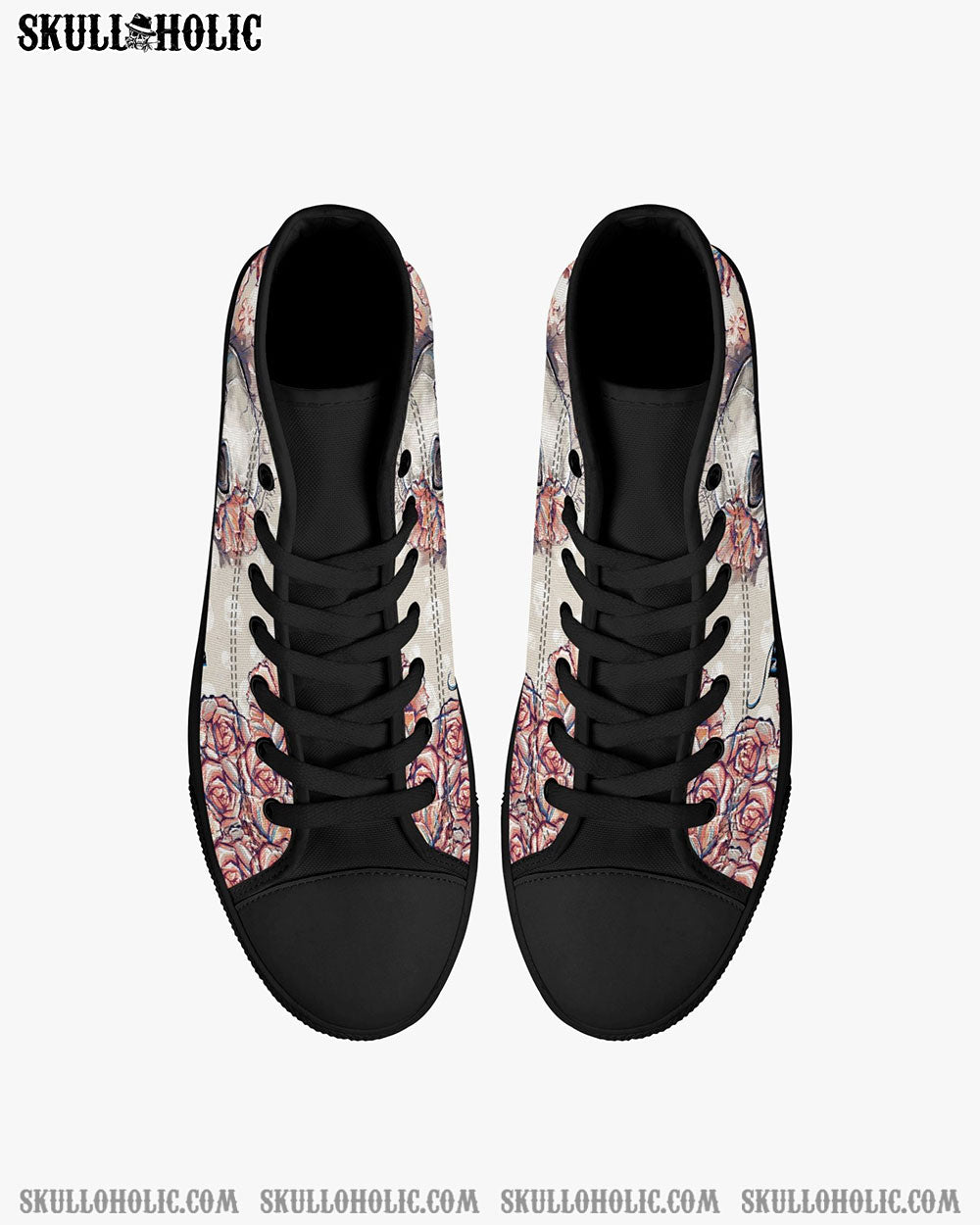 SKULL FLOWER FRESH OUT OF F HIGH TOP CANVAS SHOES - TLTY2910213