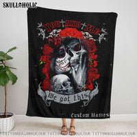 PERSONALIZED YOU AND ME WOVEN & FLEECE BLANKET - LAHN0210214