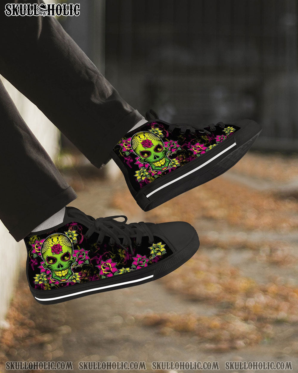 I AM A SWEET GIRL BUT IF YOU PISS ME OFF SUGAR SKULL HIGH TOP CANVAS SHOES - TLTW1412222