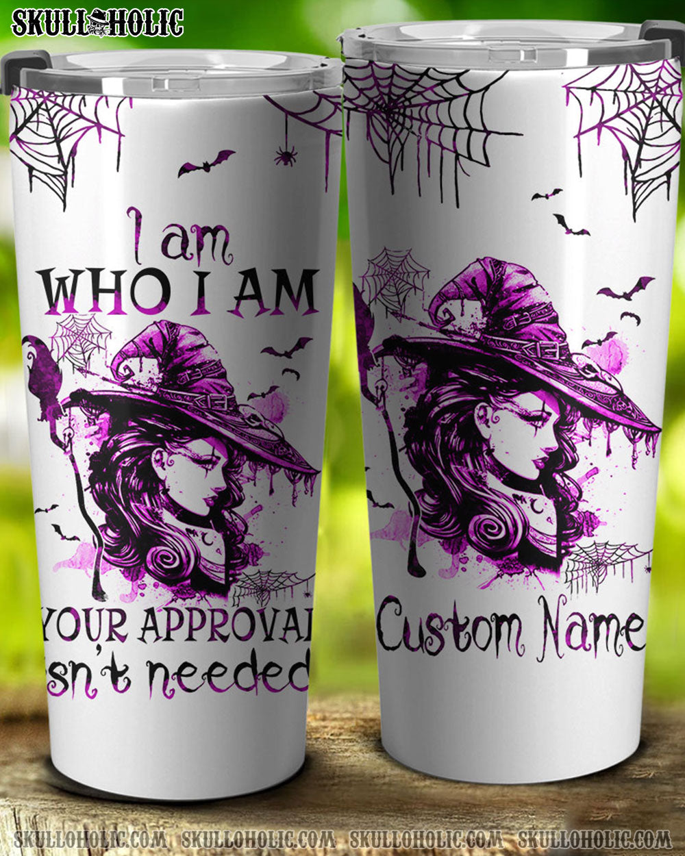 PERSONALIZED I AM WHO I AM WITCH TUMBLER - YHTH2608223