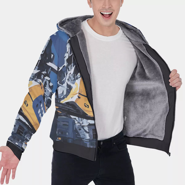 FLEECE LINING ZIP HOODIE