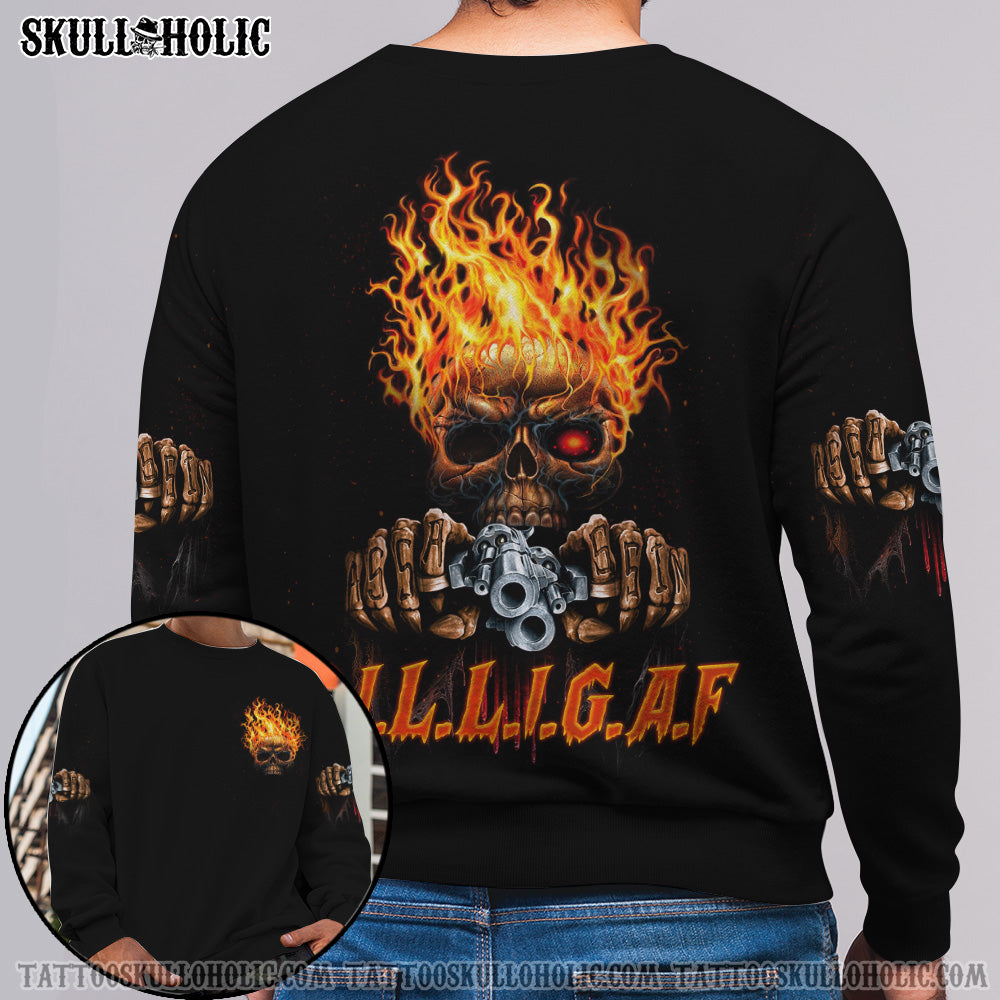 (HOT DEAL) DILLIGAF FLAME SKULL WITH G ALL OVER PRINT - TLNX2511214