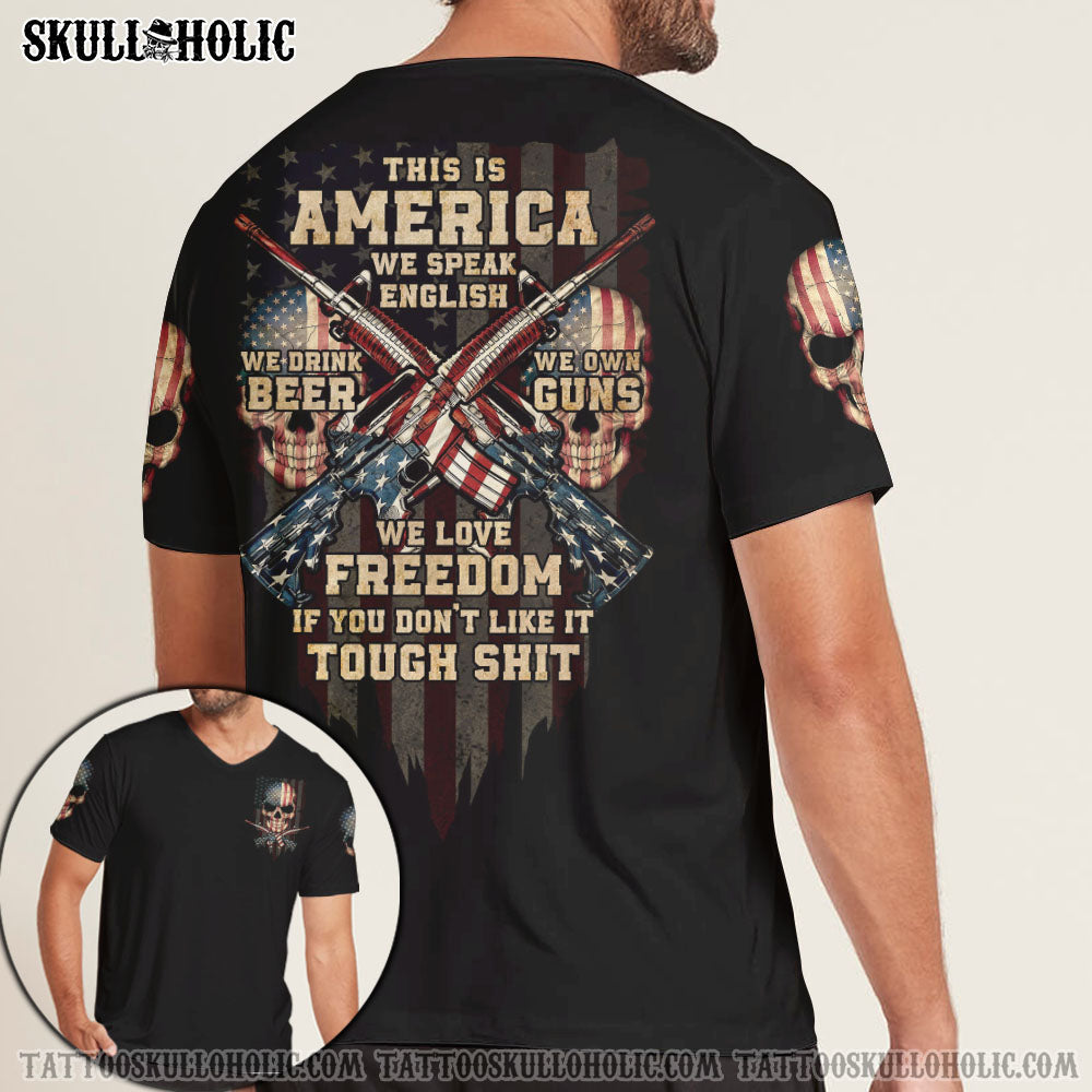 THIS IS AMERICA PATRIOTISM SKULL ALL OVER PRINT - YHTG1907221