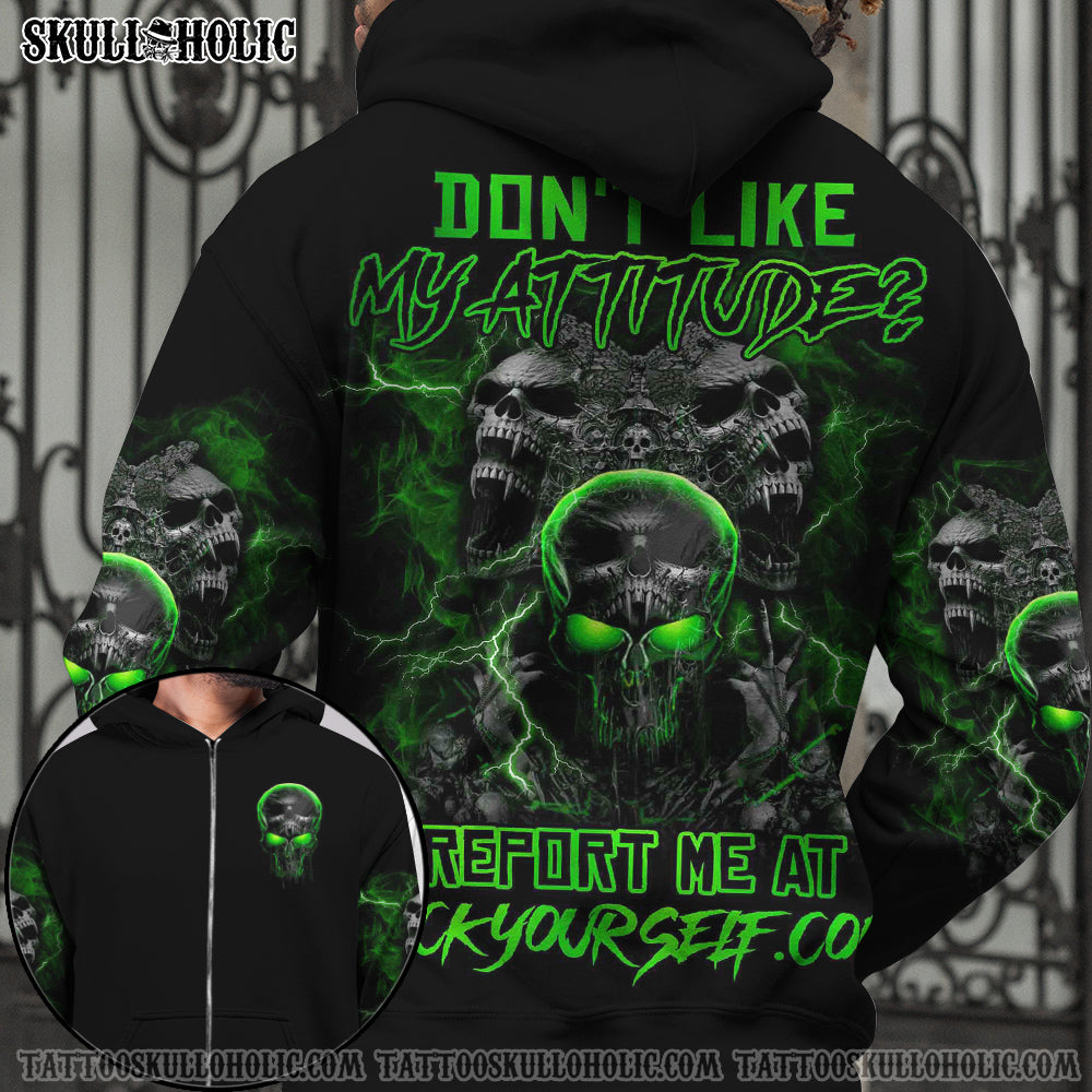 DON'T LIKE MY ATTITUDE SKULL ALL OVER PRINT - YHHN0905223