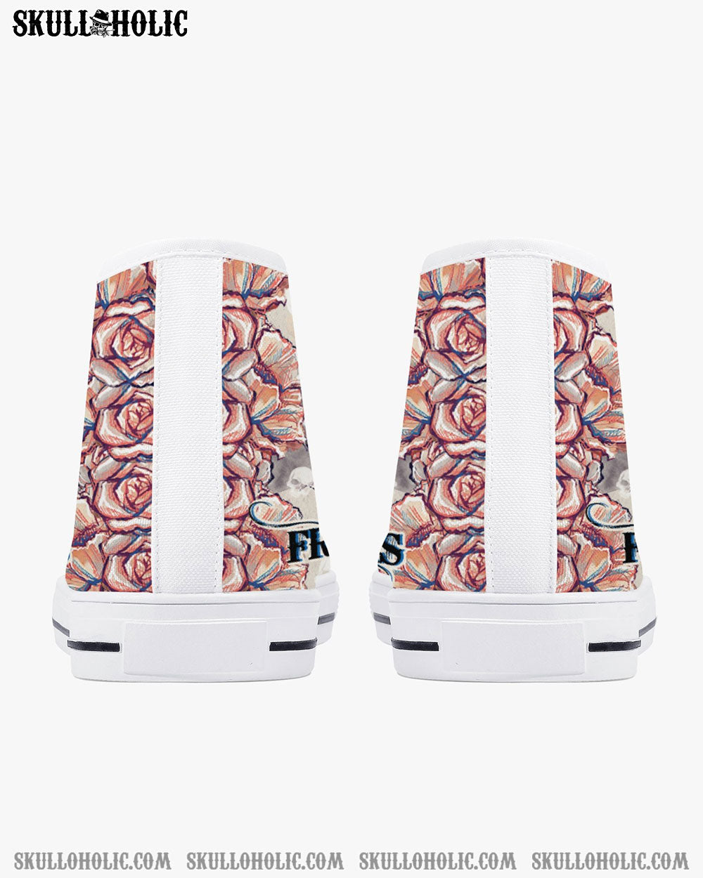 SKULL FLOWER FRESH OUT OF F HIGH TOP CANVAS SHOES - TLTY2910213