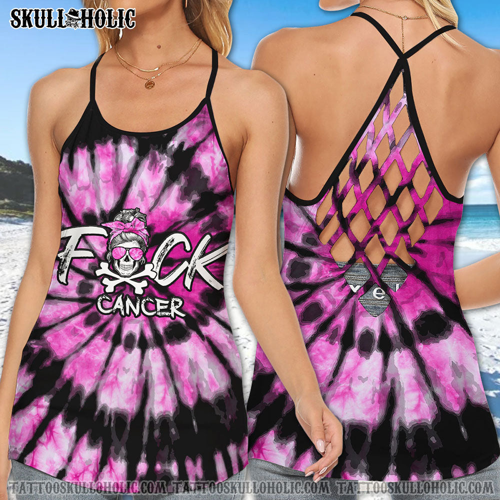 FCKS CANCER SKULL TIE DYE ALL OVER PRINT - TLTY1706213