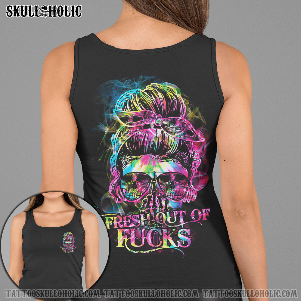 (HOT DEAL) BLACK FRESH OUT OF F SKULL ALL OVER PRINT - TLTY0608212