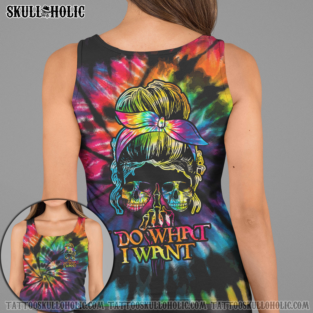 I DO WHAT I WANT SKULL TIE DYE ALL OVER PRINT - TLTY1606212
