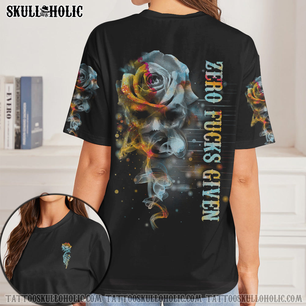 ZERO FCKS GIVEN ROSE SMOKE VINTAGE SKL ALL OVER PRINT - TLNO0902211HA