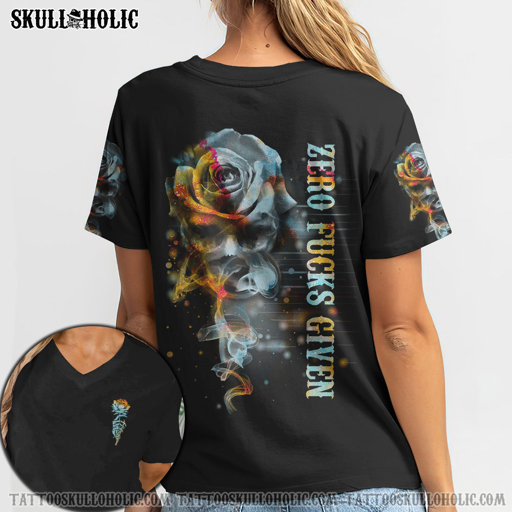 ZERO FCKS GIVEN ROSE SMOKE VINTAGE SKL ALL OVER PRINT - TLNO0902211HA