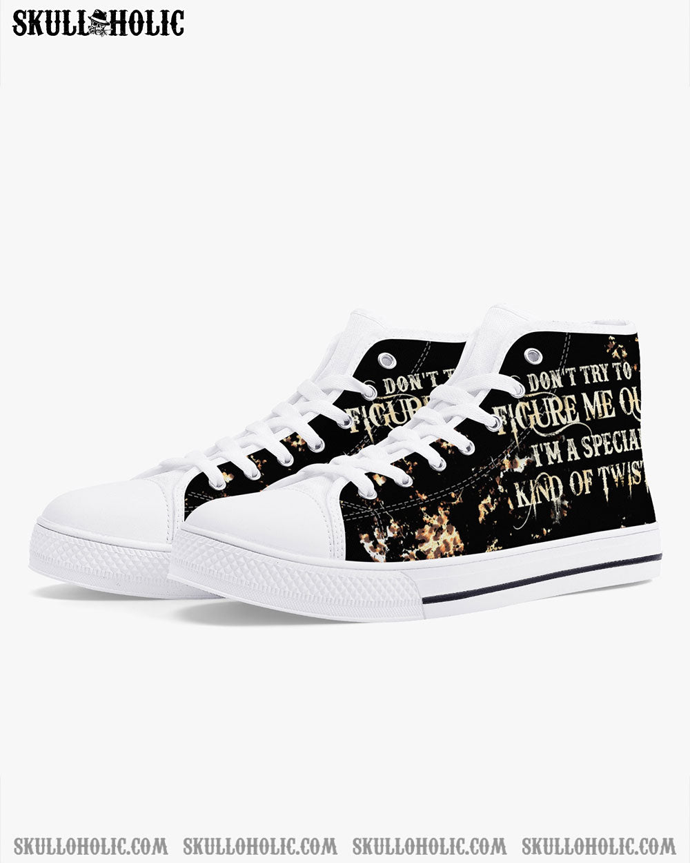 DON'T TRY TO FIGURE ME OUT HIGH TOP CANVAS SHOES  - TLTW2611223