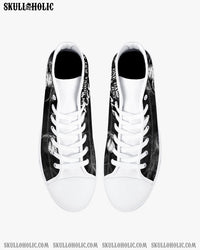 ONE DAY DEMONS SKULL HIGH TOP CANVAS SHOES - TLNX1504224