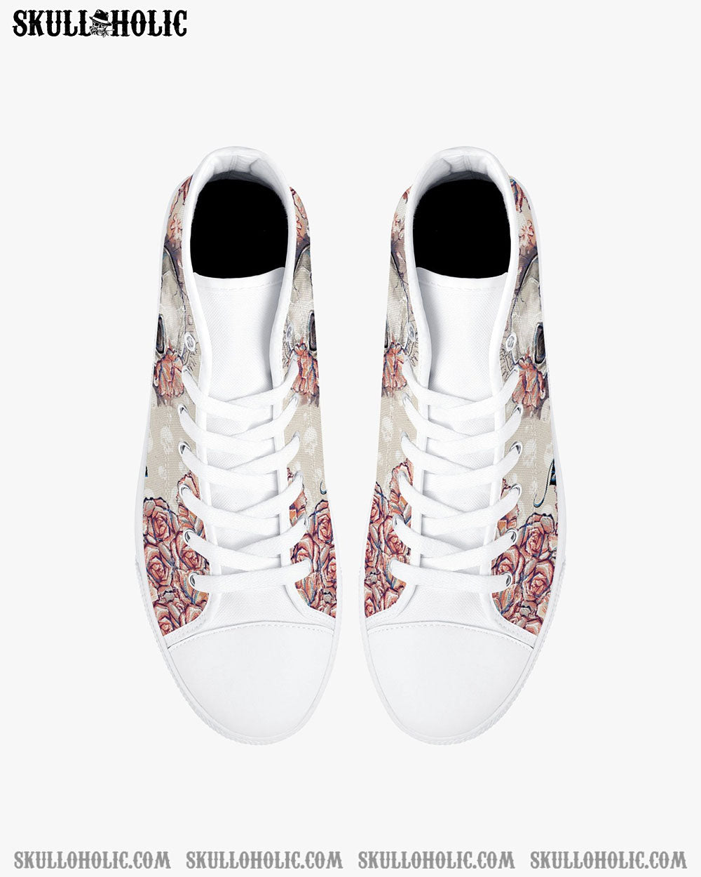 SKULL FLOWER FRESH OUT OF F HIGH TOP CANVAS SHOES - TLTY2910213