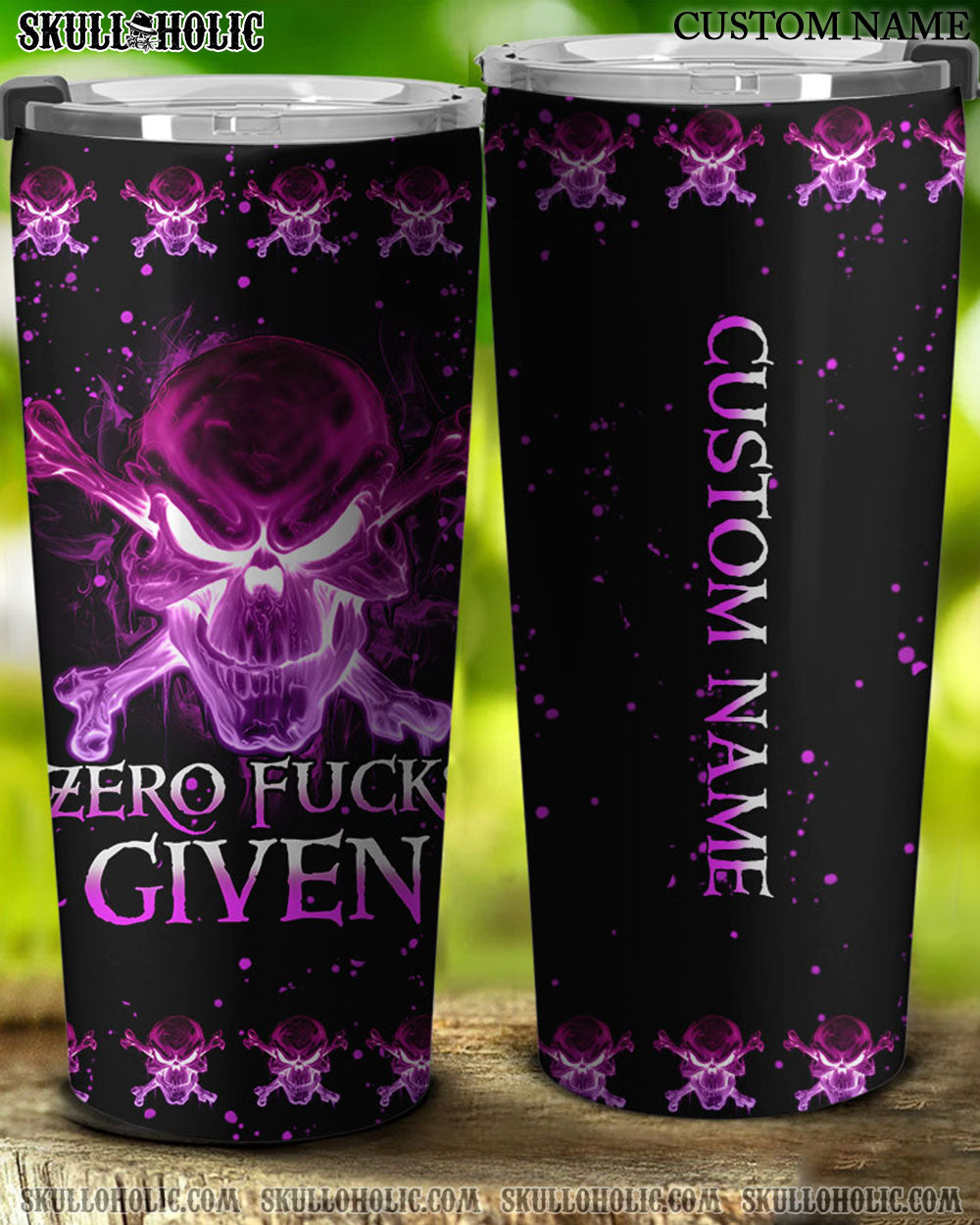 PERSONALIZED ZERO FCKS GIVEN TUMBLER - YHHN2907221