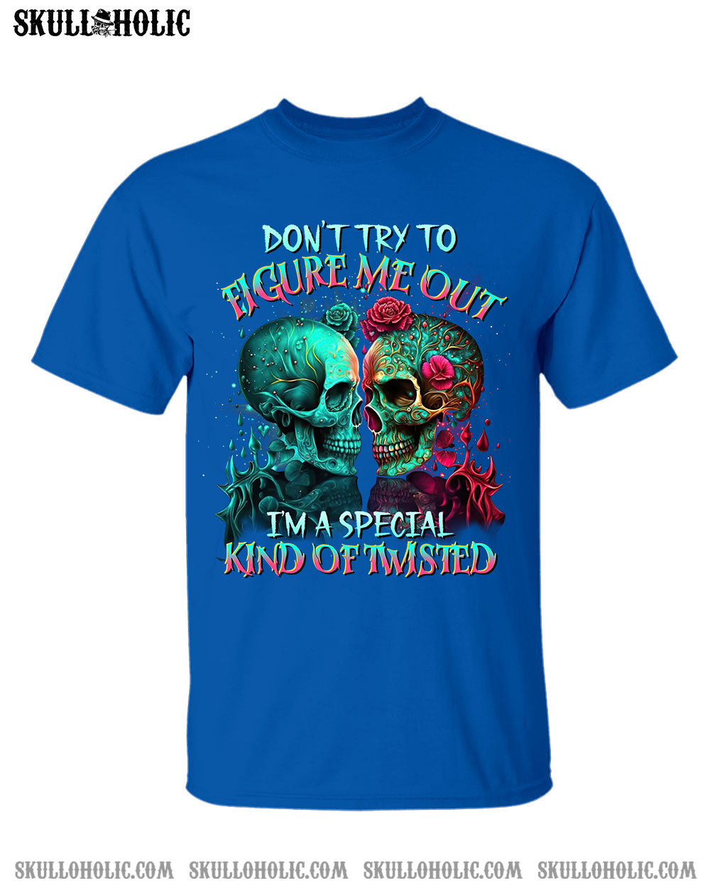 DON'T TRY TO FIGURE ME OUT SKULL COTTON SHIRT - TLTR0604233